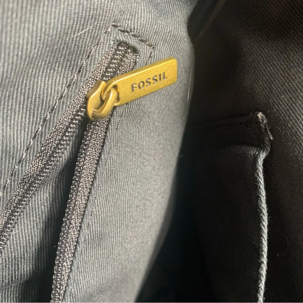 Fossil Black Emma Leather Tote Bag - Picture 7 of 8